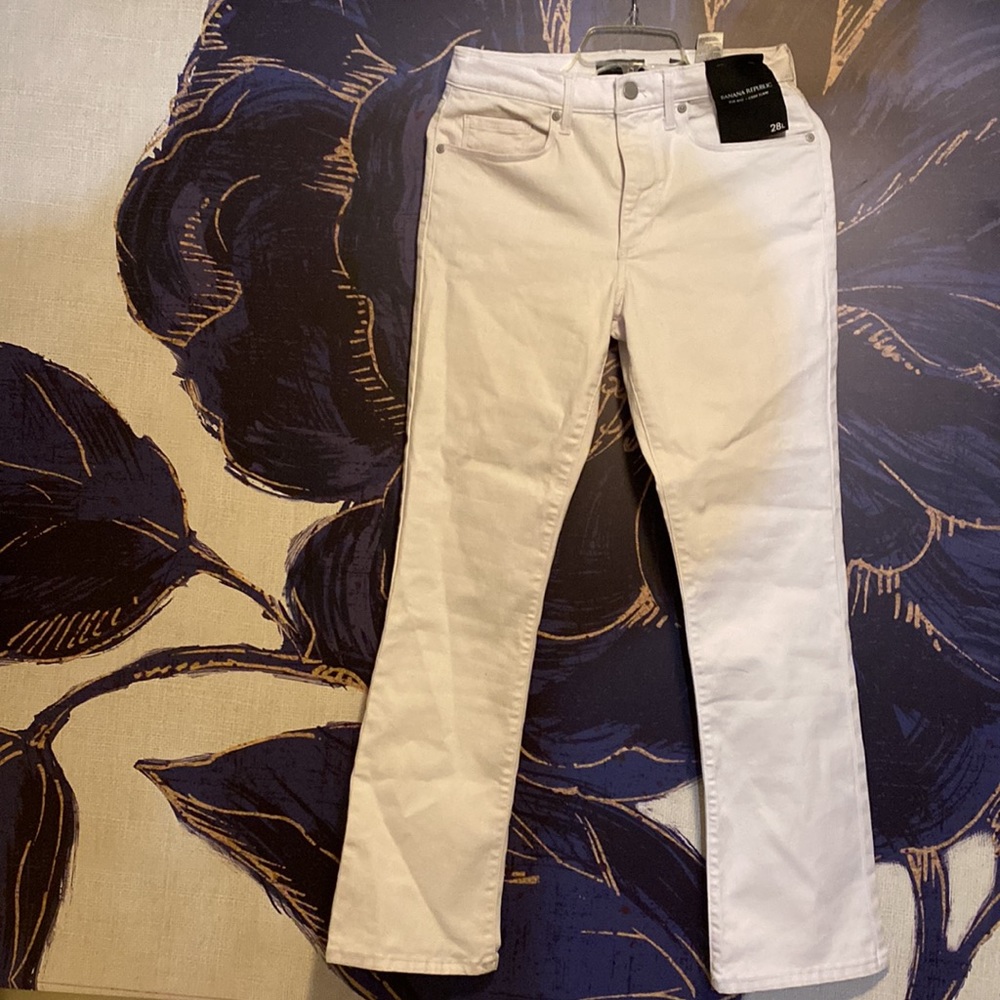 BR NWT white denim jeans 28L.  Inseam 29